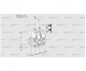 VCS2E32R/32R05NNWR6/PPPP/PPPP (88106682) Сдвоенный газовый клапан Kromschroder