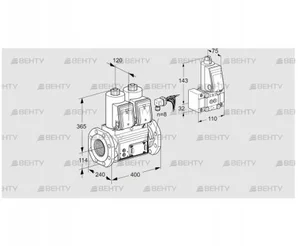 VCS9125F05NNARE/PPB-/MPPM (88203665) Сдвоенный газовый клапан Kromschroder