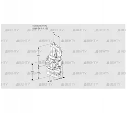 VAD2T40N/NKGR-100A (88018096) Газовый клапан с регулятором давления Kromschroder