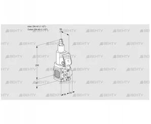 VAS2T40N/40N05FLQSR/PP/PP (88102613) Газовый клапан Kromschroder