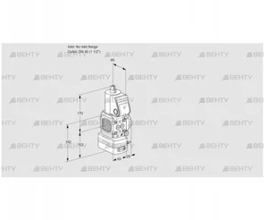 VAD2-/40R/NW-100A (88031349) Газовый клапан с регулятором давления Kromschroder