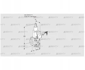 VAS125/-R/LQ (88016887) Газовый клапан Kromschroder