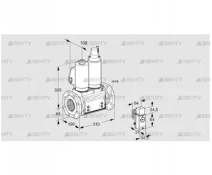 VCS7T80A05NLQSLB/PPPP/3-P4 (88204339) Сдвоенный газовый клапан Kromschroder