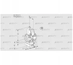 VAH1E25R/25R05HEVQR/MM/PP (88105052) Клапан с регулятором расхода Kromschroder