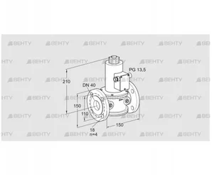 VR 40F01NT33D (85247450) Воздушный электромагнитный клапан Kromschroder