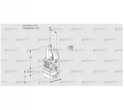 VAH2E40R/40R05FHEWR/PP/PP (88102364) Клапан с регулятором расхода Kromschroder