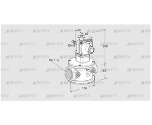 JSAV 40R40/1-3 (86362010) Предохранительный запорный клапан Kromschroder