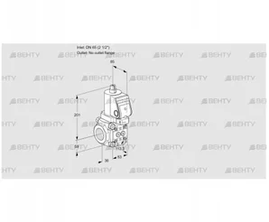 VAS3T65/-N/NQGR (88019202) Газовый клапан Kromschroder