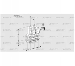 VCS1E25R/25R05NNWSR8/MMMM/PPPP (88103477) Сдвоенный газовый клапан Kromschroder