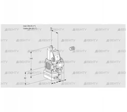 VAG1E25R/25R05FGEVWR/PP/PP (88102254) Газовый клапан с регулятором соотношения Kromschroder