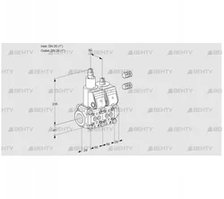 VCS2E25R/25R05LNWR3/PPPP/PPPP (88102919) Сдвоенный газовый клапан Kromschroder