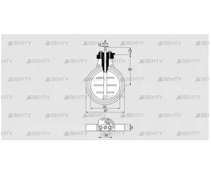 DKR 32Z03F100D (03149210) Дроссельная заслонка Kromschroder