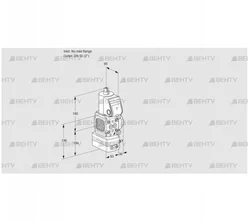 VAV3-/50R/NWAK (88015274) Газовый клапан с регулятором соотношения Kromschroder