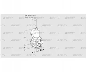 VAS2T40N/NQGL (88026245) Газовый клапан Kromschroder