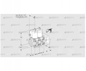 VCS2E40R/40F05NNWL/PPPP/PPPP (88107712) Сдвоенный газовый клапан Kromschroder