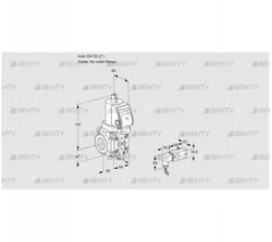 VAS2T50/-N/NQSR (88019072) Газовый клапан Kromschroder