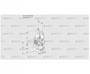 VAD1-/25R/NW-50A (88003181) Газовый клапан с регулятором давления Kromschroder