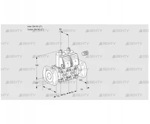 VCS3E50F/50F05NNQR3/PPPP/PPPP (88101946) Сдвоенный газовый клапан Kromschroder