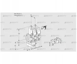 VCG1E25R/25R05GENWR/PP2-/PPPP (88100257) Клапан с регулятором соотношения Kromschroder