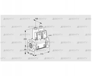 VCS7T80A05NNQRB/PPPP/PPPP (88202833) Сдвоенный газовый клапан Kromschroder