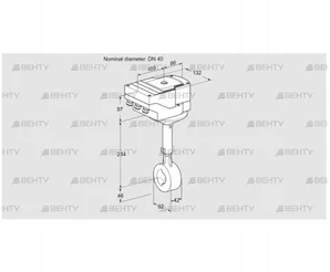 IBHS40Z01A/40A3AR10 (88301369) Дроссельная заслонка Kromschroder