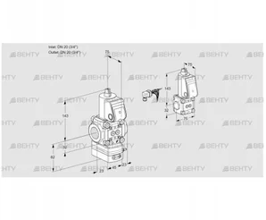 VAG1E20R/20R05GEWR/PP/BS (88104397) Газовый клапан с регулятором соотношения Kromschroder