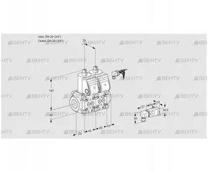 VCS1E20R/20R05NNWR/PP-3/1--3 (88103662) Сдвоенный газовый клапан Kromschroder