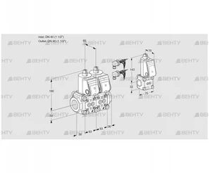 VCS3E40R/40R05NNWR6/PPPP/PPZS (88101726) Сдвоенный газовый клапан Kromschroder