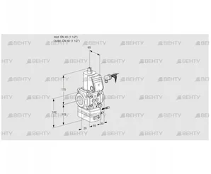 VAG240R/NKAE (88007388) Газовый клапан с регулятором соотношения Kromschroder