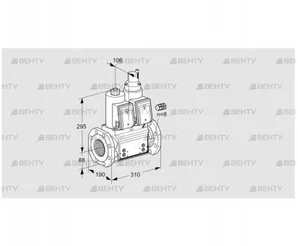 VCS780F05NLQR3B/PPPP/PPPP (88202768) Сдвоенный газовый клапан Kromschroder