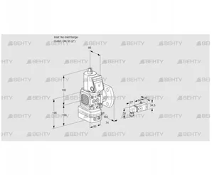 VAV3-/50F/NWAK (88031378) Газовый клапан с регулятором соотношения Kromschroder