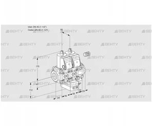 VCH2E40R/40R05NHEVWR/PPPP/PPPP (88106566) Клапан с регулятором расхода Kromschroder