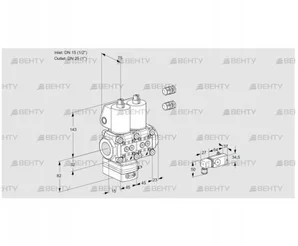 VCG1E15R/25R05GNNWL3/PPPP/2-PP (88105931) Клапан с регулятором соотношения Kromschroder