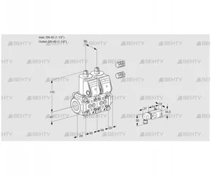 VCS2E40R/40R05NNWR3/2-PP/PPPP (88106918) Сдвоенный газовый клапан Kromschroder