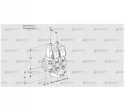 VCG1T25N/25N05NGNQGR/PPPP/PPPP (88107304) Клапан с регулятором соотношения Kromschroder