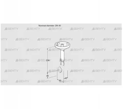 BVH40Z01A (88300156) Дроссельная заслонка Kromschroder