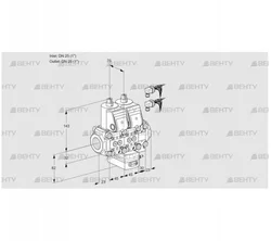 VCH1E25R/25R05NHEVQR6/PPPP/PPPP (88106861) Клапан с регулятором расхода Kromschroder