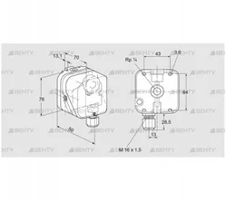 DG 50SG-3 (84447241) Датчик-реле давления газа Kromschroder