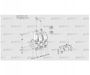 VCS3E40R/40R05NNKR3/2--3/PPPP (88100836) Сдвоенный газовый клапан Kromschroder