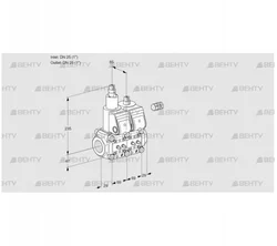 VCS2E25R/25R05LNWR/MMMM/PPPP (88105907) Сдвоенный газовый клапан Kromschroder