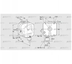 DG 50U-3T (84447355) Датчик-реле давления газа Kromschroder