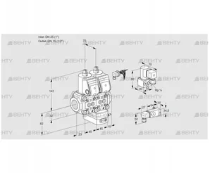 VCG1E25R/15R05NGEWR/3-PP/MMZY (88100694) Клапан с регулятором соотношения Kromschroder