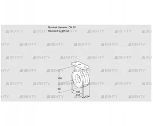 BVG50/32W05 (88300152) Дроссельная заслонка Kromschroder