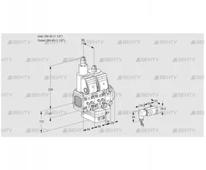 VCH2T40N/40N05FLHAVQR/MMMM/PP-3 (88106969) Клапан с регулятором расхода Kromschroder