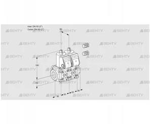 VCS3E50R/50R05NNYR3/PPPP/PPPP (88103002) Сдвоенный газовый клапан Kromschroder