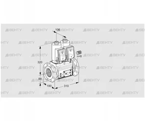 VCS780F05NNWSR3E/PPPP/PPPP (88203628) Сдвоенный газовый клапан Kromschroder