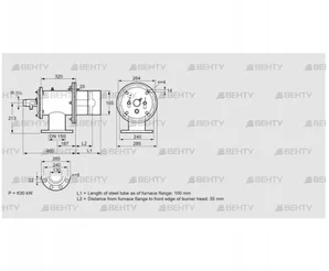 ZIOW 165HB-100/35-(18)E (84199199) Газовая горелка Kromschroder