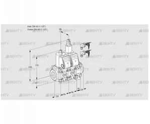 VCS2E40R/40R05NLO24WR6/PPPP/PPPP (88100249) Сдвоенный газовый клапан Kromschroder