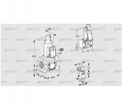 VAS8100F05LW3E/B-/P3 (88205252) Газовый клапан Kromschroder