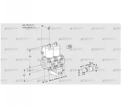 VCG1E25R/25R05NGEWL/PPPP/-1PP (88100571) Клапан с регулятором соотношения Kromschroder